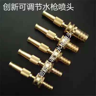 Customized brass household tap water garden hose connector adjustable direct spray watering flower wash shower water gun nozzle