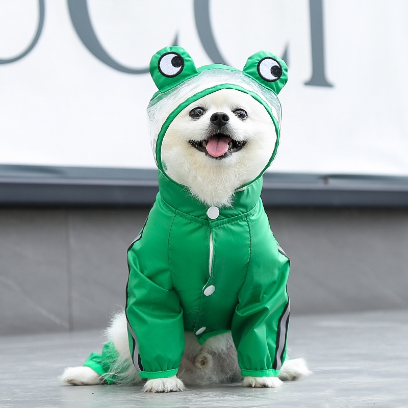 Dog Raincoat with Four Legs and Hood for Golden Retrievers, Labradors, Large, Medium and Small Dogs, Super Cute and Adorable, Rainproof