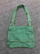 Stock 87 pure color old sails bag olive green satchel hanging bag green school bag canvas casual single shoulder bag
