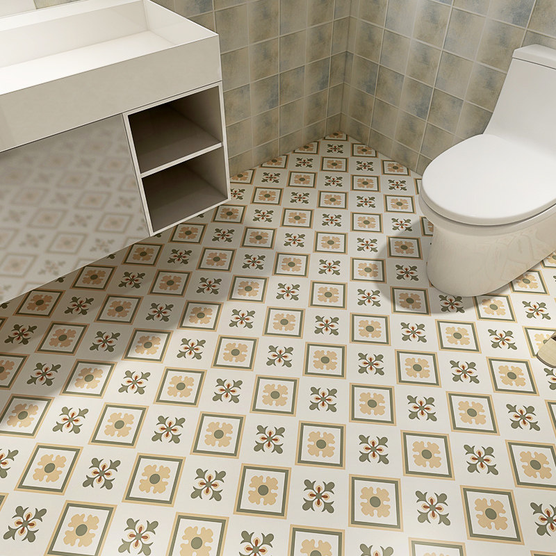 American make-up room Kitchen Floor Tiles Refurbished Stickers Balcony Tiles Floor Face Waterproof Non-slip Ground Self-Adhesive Wear