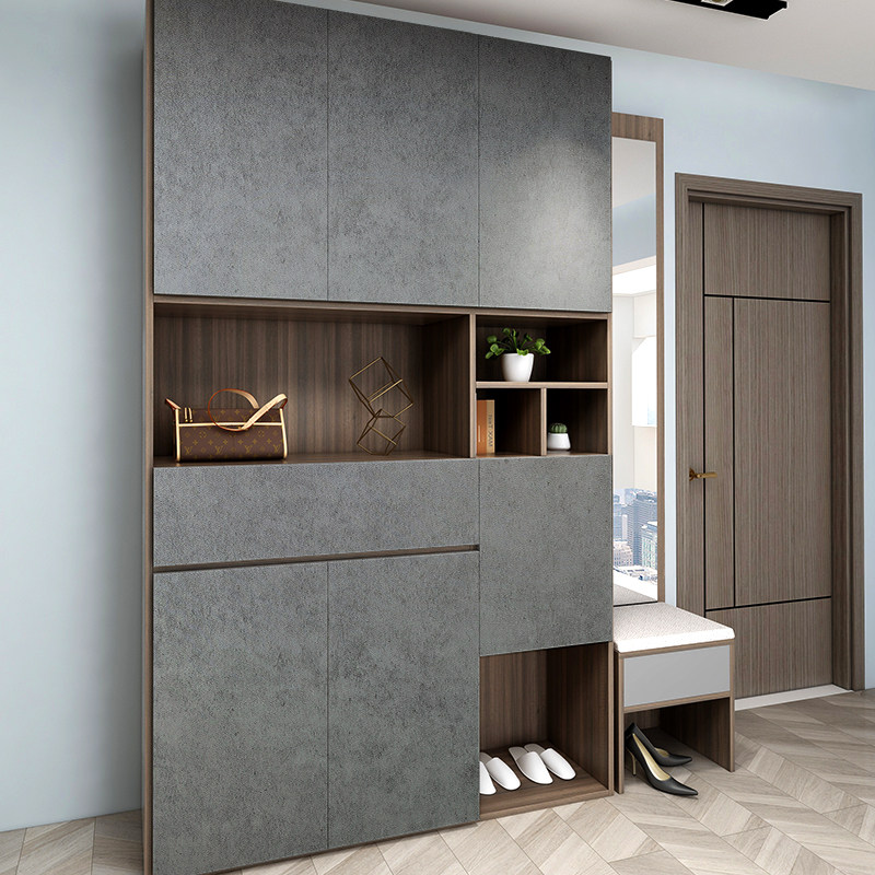 Kitchen integral cabinet anti-oil and waterproof wallpaper Self-adhesive wall sticker bedroom cabinet Decorative Wallpaper Wardrobe Home Renovation Stickers