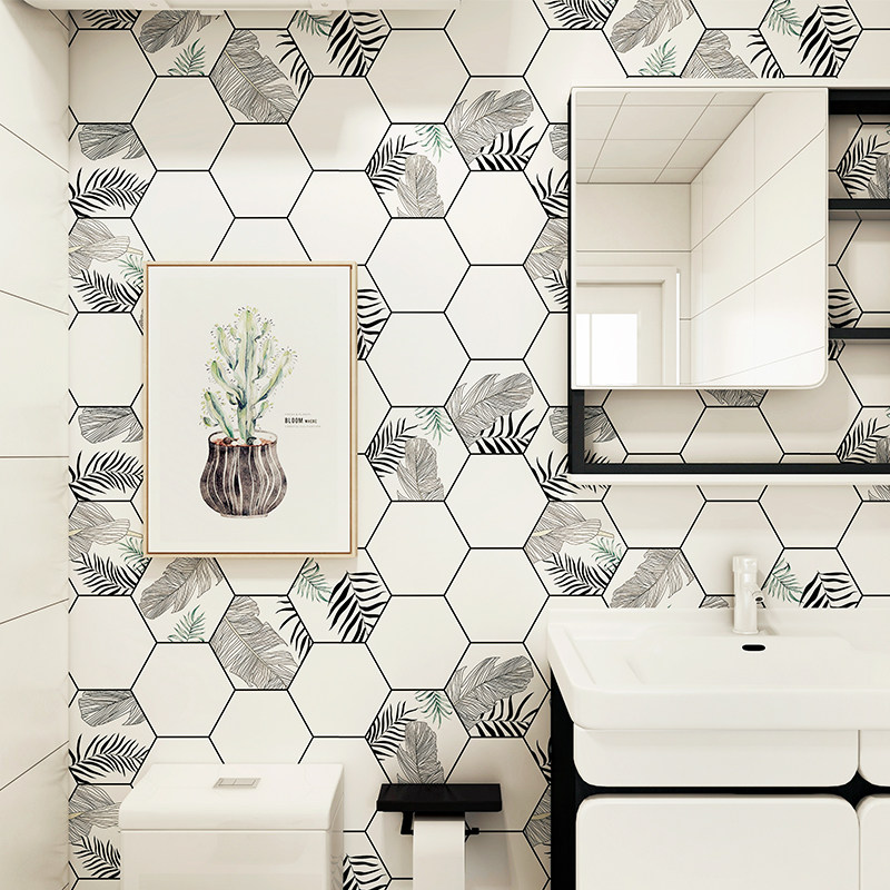 Senteal Kitchen Wall Wallpaper Self-Adhesive Bathroom Waterproof dressing room Washable thermal insulation anti-high temperature resistant sticker