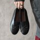 Italy's Corso Venezia~Vintage Genuine Leather Round-Toe Bow-Knot Ballet Flat Mary Jane Soft-Soled Shoes
