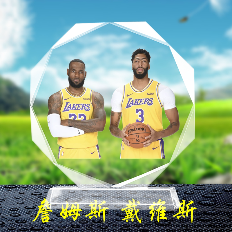 Lakers fans creative DIY birthday gift boy girlfriend girlfriends custom crystal ornaments Kobe souvenirs