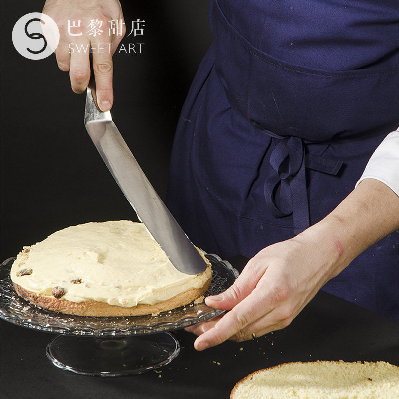 Paris sweet shop deglon French imported cake spatula baking cream scraper wipe surface stainless steel right-angle surface