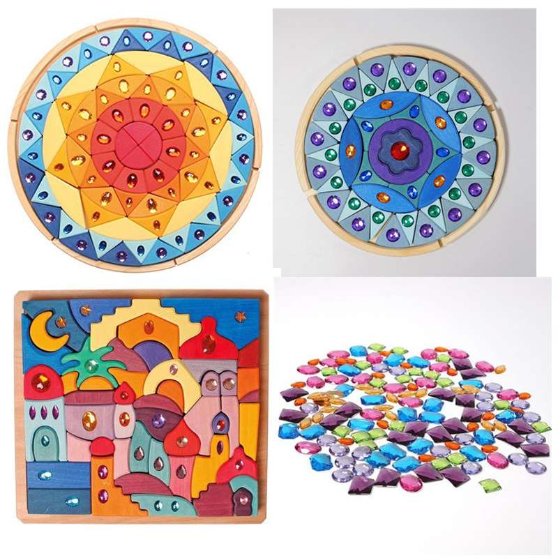 German Grimm's Rainbow Mandala Oriental Gem Colorful Sun 43084 Building Block Toy 3 Years+