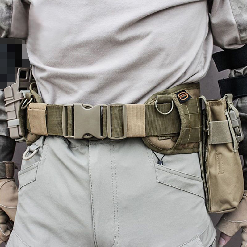 Outdoor multi-function belt molle system tactical equipment Armed security outer belt Sports widened waist belt