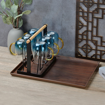 Nordic water cup tray rectangular tray home put tea cup tea tray tea tray tea set put cup tray draining storage