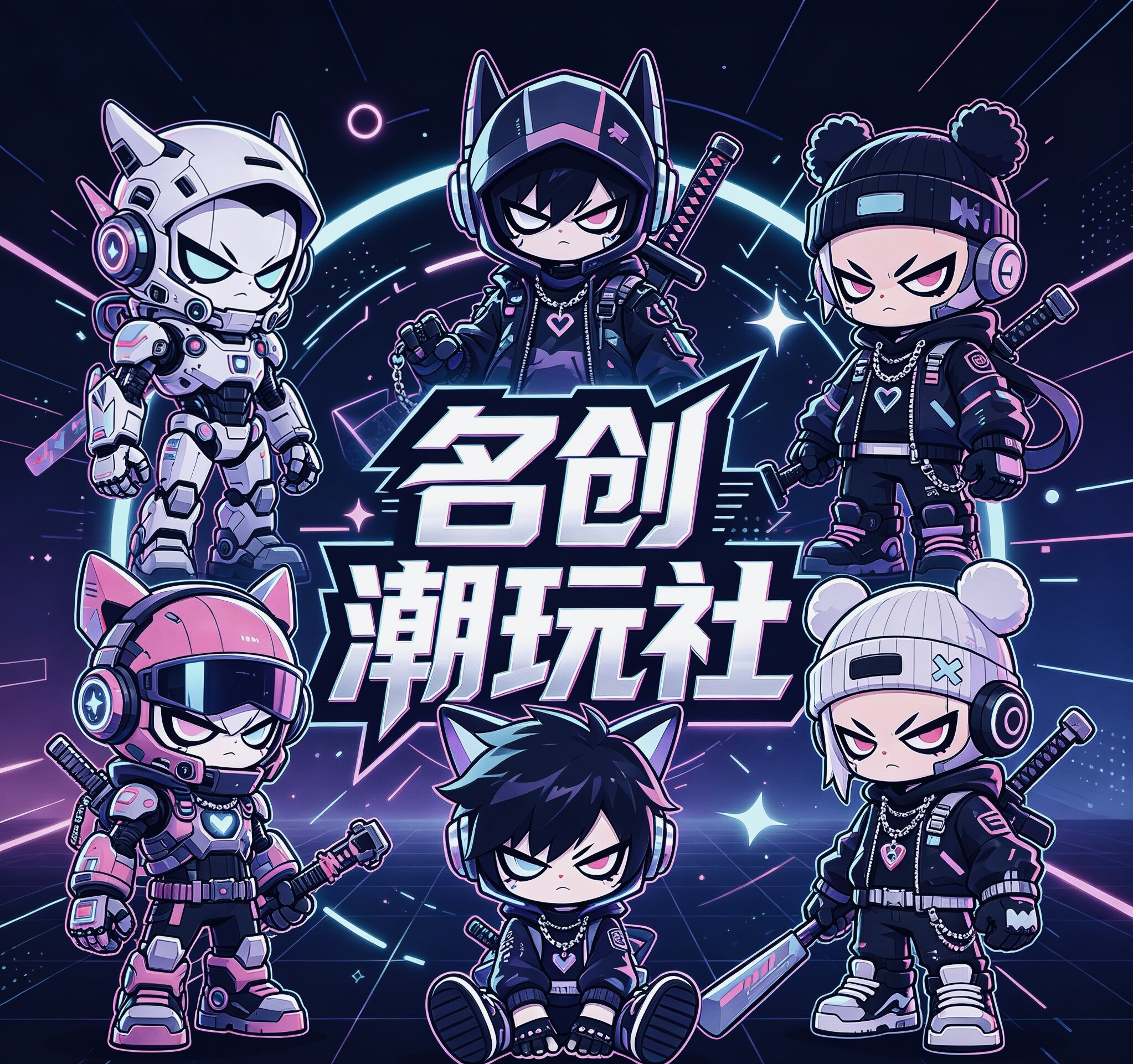 名创潮玩社的LOGO