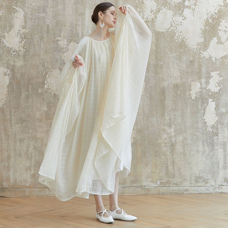 Y95 Super Long Robe with a Fairy-Like, Flowy, and Lazy Vibe, Loose-Fitting, Elegant, Extra-Long Robe, Vacation Dress Y95 Super Long Robe with a Fairy-Like, Flowy, and Lazy Vibe, Loose-Fitting, Elegant, Extra-Long Robe, Vacation Dress