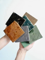 Retro ice cracked glazed handmade brick restaurant background wall bakery bar cafe wall 100*10