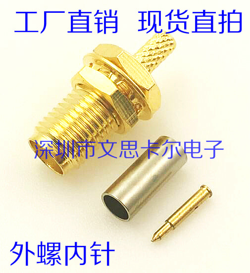 rp-sma-k adapter 50-1 5 male pin female head outer screw inner needle RF connector for antenna feeder jumper