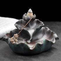Back flow incense burner ceramic antique creative tea ceremony incense insert home indoor Zen decoration gift ornaments to purify the air