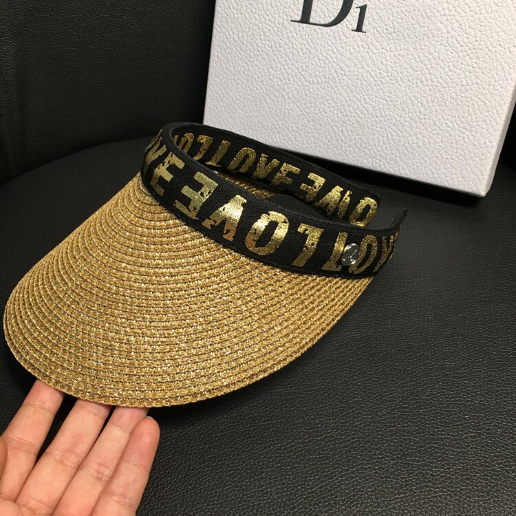 Women's summer hats, straw hats for face protection and sun protection, fashionable open-top versatile hats, letter casual cool hats, trendy detail image 10