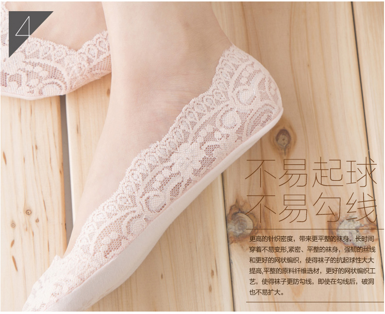 Hàn Quốc Lei Si thuyền vớ nữ chống trượt silicone ẩn vớ mùa hè cotton vớ dưới Hàn Quốc phần mỏng vớ nông miệng quần tất nữ