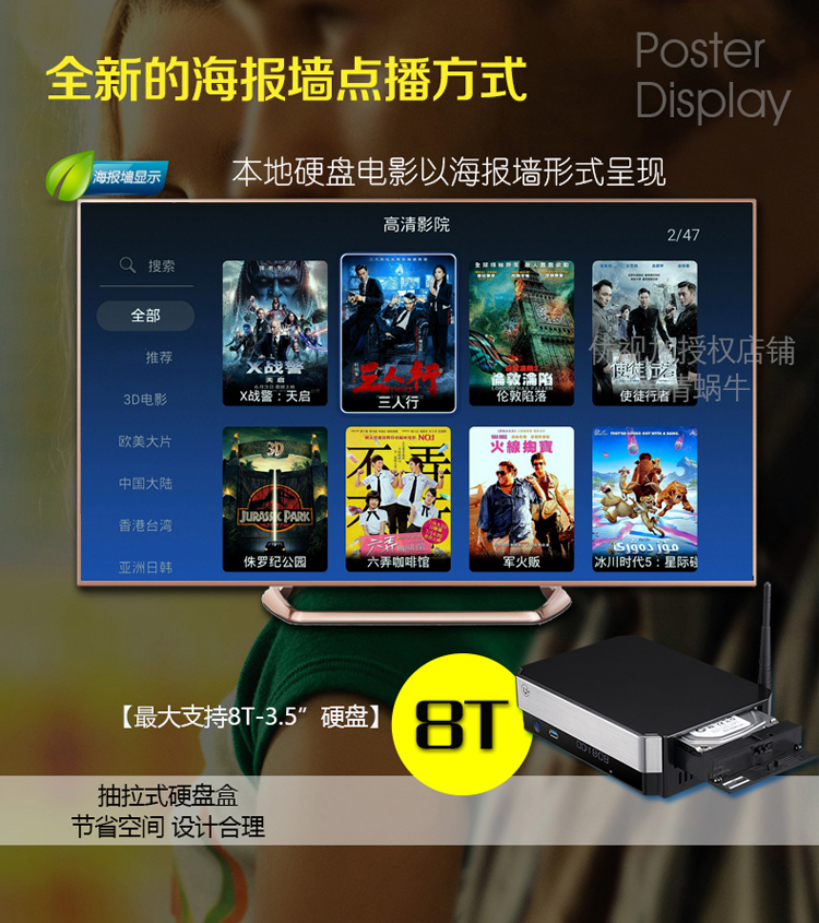 cục phát wifi không dây Vision Plus H3S PRO II 4K Đĩa cứng Mạng HD WIFI Hệ thống Android từ xa thiết bị phát wifi từ sim 4g