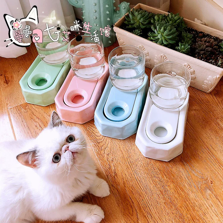 Котёнок Пег Kitten питомец кошка не мокрый подбородок поилка для воды лоток Garfield керамическая поилка для воды для животных