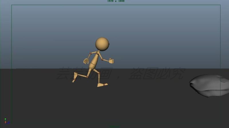 maya little yellowman walking and jumping action coherent Maya source files