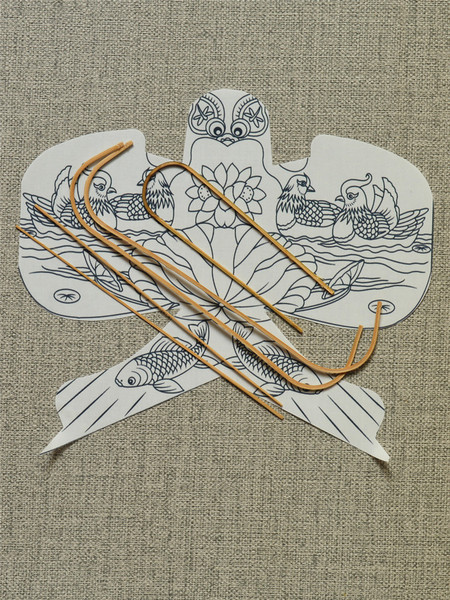 DIY Traditional Viewing Shayan Kite Handmade Doodle Blank Painting Scattered Skeleton Puzzle Production Assembly Material Package