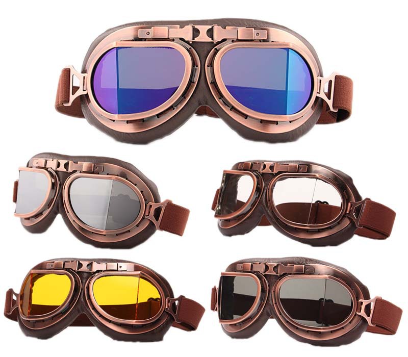 Retro Hale Goggle Locomotive Mask Locomotive Safety Helmet Mask Cross-country Goggles Windproof Anti-Sand Riding Glasses