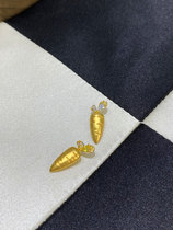 18K gold - diamond carrot pendant necklace small red book exploded golden carrot chain natural