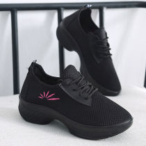 Spring and Autumn new womens shoes square dance shoes light and breathable dance shoes non-slip fitness shoes polyurethane mother shoes
