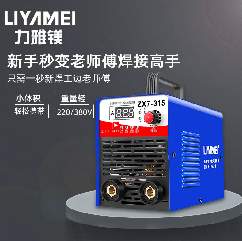 máy hàn que Máy hàn magiê Liya 220V380V hộ gia đình nhỏ 250315 di động bằng đồng hai mục đích công nghiệp di động các loại máy hàn sắt máy hàn không que