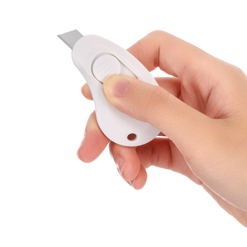 White Mini-Knife for Unpacking Stationery Art Knife Student Wallpaper Knife Small Knife Small size Special Knife for Unpacking