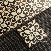 Nanyang Wind Retro Black Small Flower Brick In Ancient Wind Toilet Tiles Restaurant Xuanguan Clothing Coffee Shop Floor Tiles