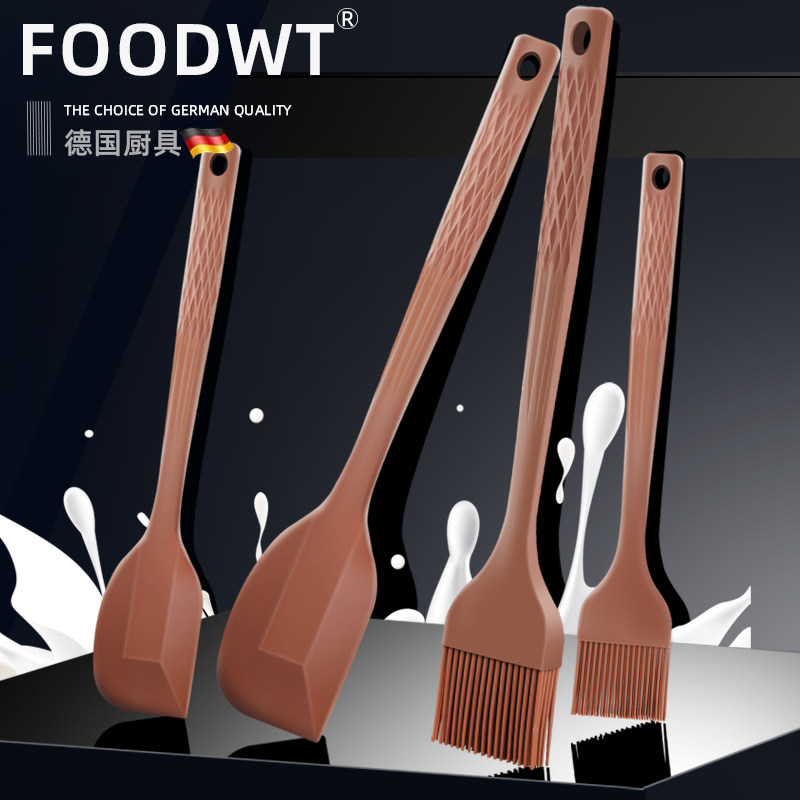 German high temperature integrated food grade silicone soft scraper baking cream shovel cake mixing tool