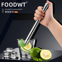 German 304 stainless steel crushed ice ram Ice hammer Juice Rod blend Special fruit mashed and crushed press Lemon Hammer Stick
