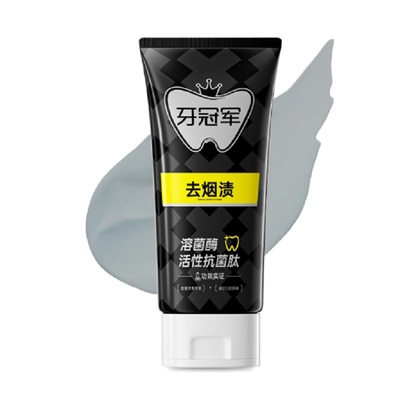 牙冠军去烟渍美白牙膏
