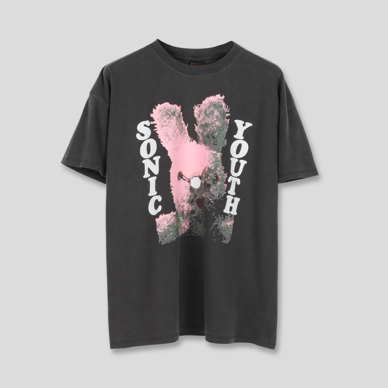 Non-fear of the god Sonic Youth vintage tee washed by the old short sleeves FDong Tongtong