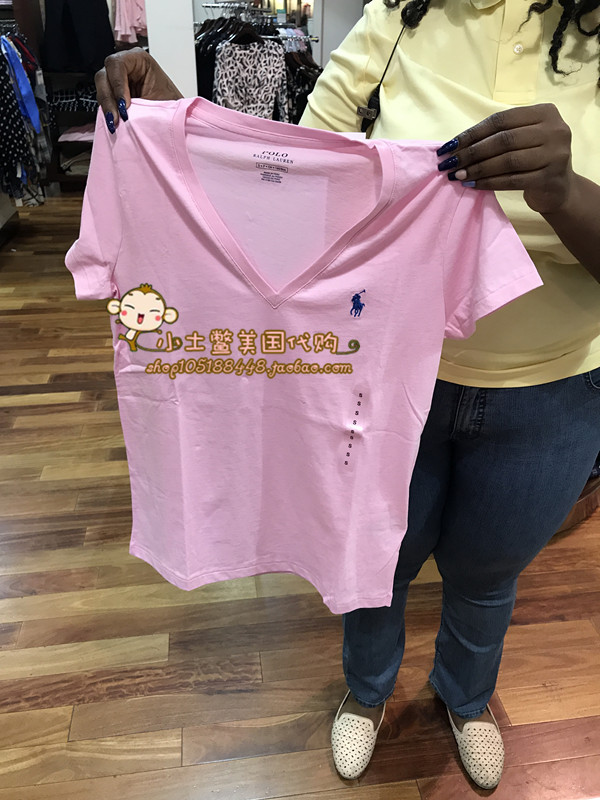 Polo Ralph Lauren Women's V-Neck Short-Sleeve T-Shirt Purchased from the Usa with Direct Shipping and Tax Included Polo Ralph Lauren Women's V-Neck Short-Sleeve T-Shirt Purchased from the Usa with Direct Shipping and Tax Included