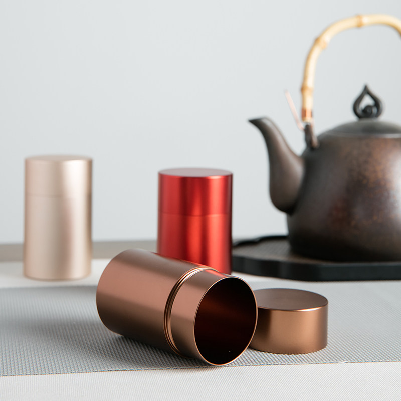 Titanium Alloy Portable Small Tea Can Aluminum Alloy Tea Can Stainless Steel Metal Small Tea Can Tea Box Tea Warehouse