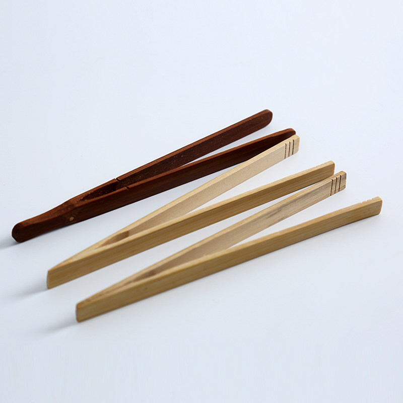 Nine artisans hand bamboo tea clamp kung fu tea parts Tea ceremony Six - gentle solid wood tweezer clamp clamp