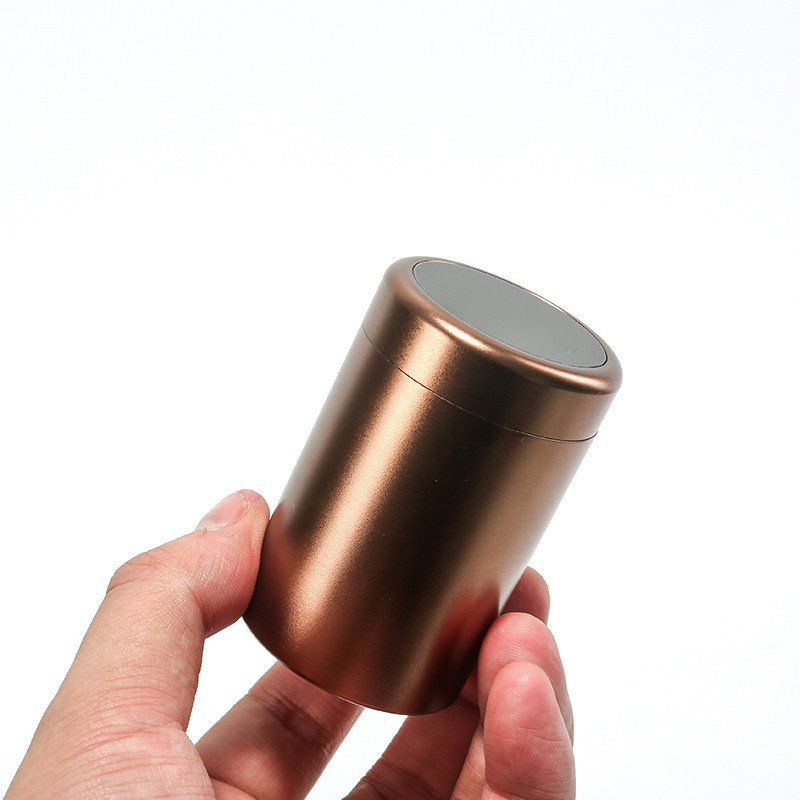 Portable Mini small number tea leaf jar Acrylic Lid Metal Jar Custom Tea Packing Empty Gift Box Black Tea Rock Tea