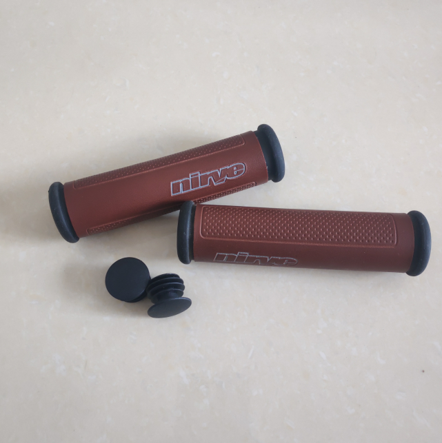 Foreign trade tail single nirve genuine leather retro non-slip to cover double pass rubber sleeve hiking bike handle sleeve