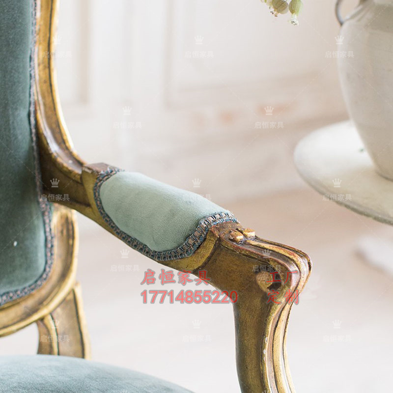 Gỗ rắn Mỹ chạm khắc vàng retro cũ đơn đôi ba ghế sofa phòng khách mô hình phòng thiết kế nội thất phòng thu - Ghế sô pha ghế sofa dài