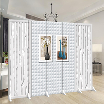 Chinese solid wood screen partition fashion living room door bedroom simple porch office study mobile folding screen customization