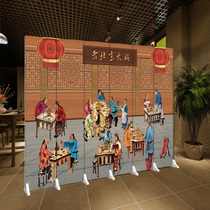 Screen partition wall folding door fashion European Restaurant Restaurant old Beijing cover can be customized mobile hotel compartment