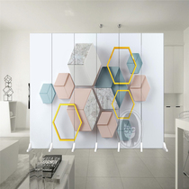 Customized screen partition living room entrance simple European bedroom office folding mobile small apartment decorative folding screen