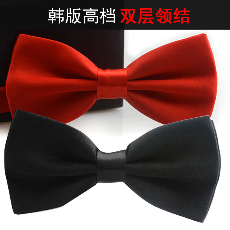 Children's bow tie Boys primary school girls collar flower baby Korean version of the accessories show British trend Solid color bow