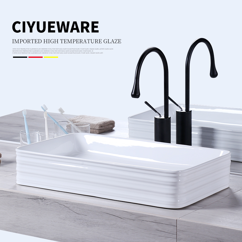 New product relief stand basin household with simple personality tablebasin ceramic wash basin cosmetic room art wash basin