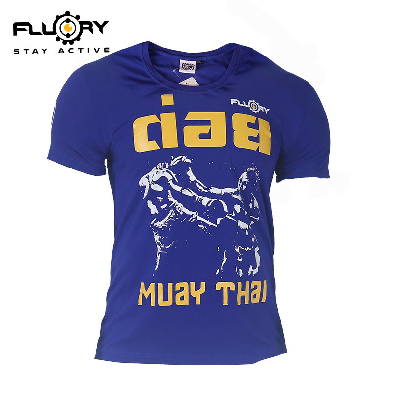 FLUORY Boxing Suit Loose blouses blouses, men's pangs slapped T-shirts Women's fighting Tae-fist short sleeve set to be LOGO