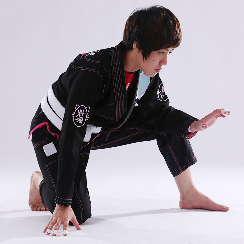 Sunrise 2015 new pink Brazilian jumpsuit women's cute kitty race training judo suits