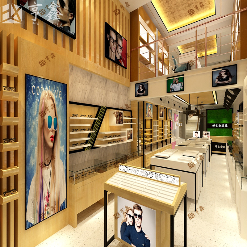 Boutique Glasses Real Body Shop Furnishing Design Programme Mall Display Display Shelf Fast Fashion Show Cabinet Customised