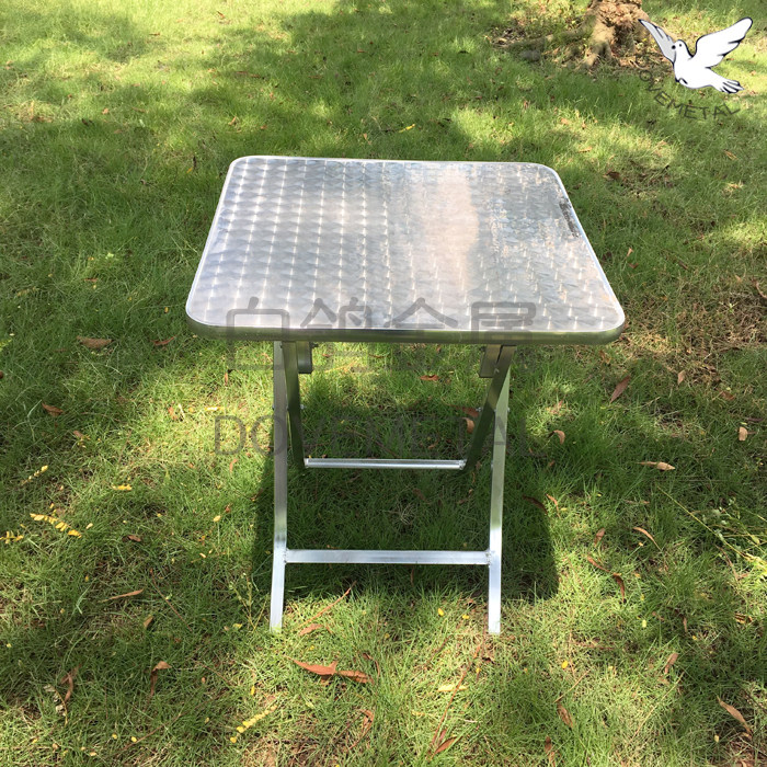 Round table square table folding outdoor table family dining table leisure table and chair balcony coffee table stainless steel table and chair