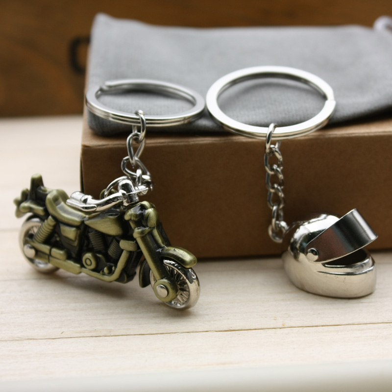 Mini personality male prince motorcycle model metal hanging creative high-end men's key buckle jewelry small gift