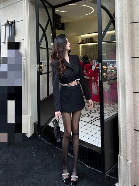 Hollinna Short Suit Suit for Women Spring & Fall 2025 New High-End Royal Sister Style Petite Two-Piece Set